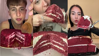 Tiktok Red Velvet Cake Mukbang