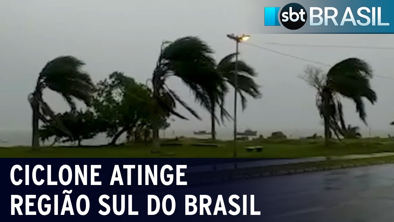 Mais de 40 municípios do RS estão na rota de um ciclone subtropical | SBT Brasil (17/05/22)