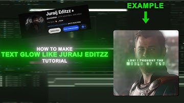 how to make text glow like JURAIJ EDITZZ - after effects tutorial