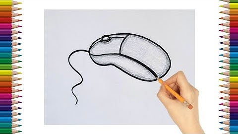 Computer Mouse Drawing | How to Draw Computer Parts - Mouse easily
