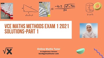 VCE Maths Methods Exam 1, 2021: Question 1 to question 5 solutions