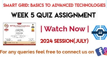 Smart Grid: Basics to Advanced Technologies Week 5 Quiz Assignment Solution | NPTEL 2024