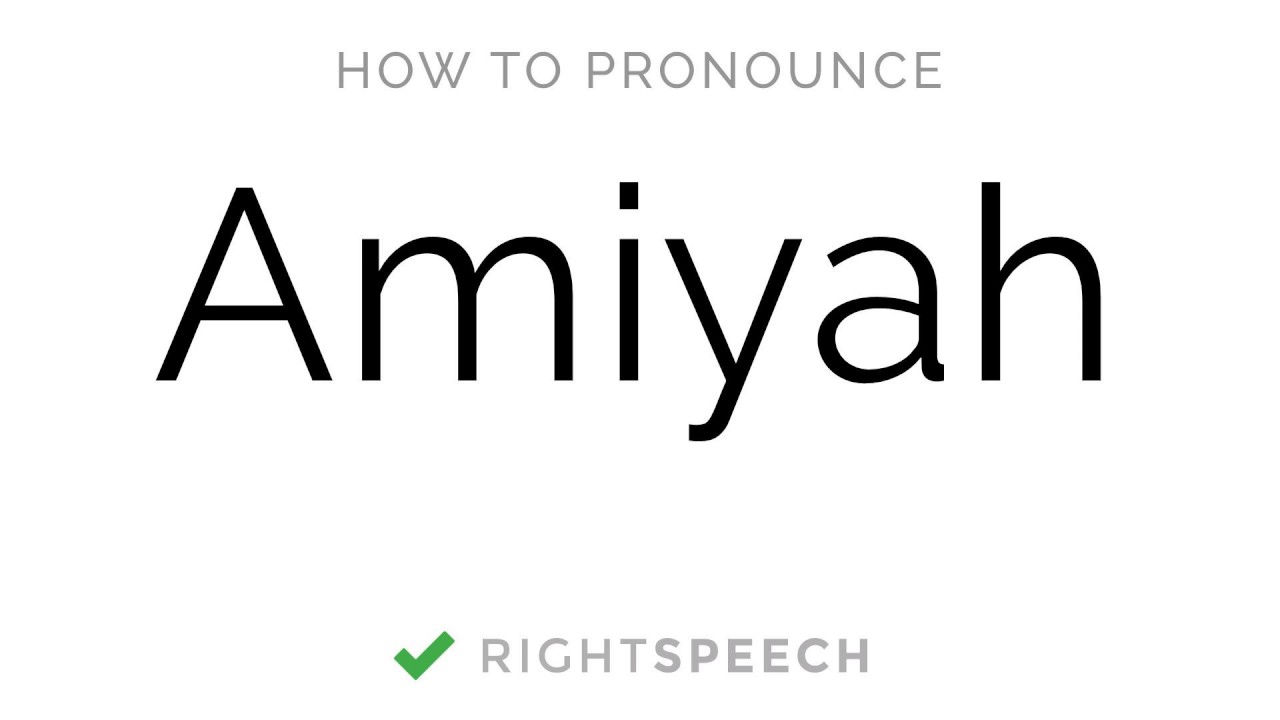 🔴 Amiyah How to pronounce Amiyah American Girl Name YouTube