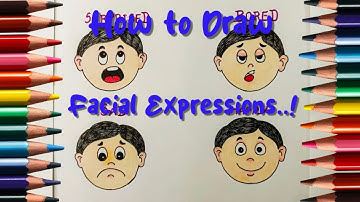 How to Draw Facial Expressions | Emotions Drawing | Easy Drawing for Beginners | mohanportraits