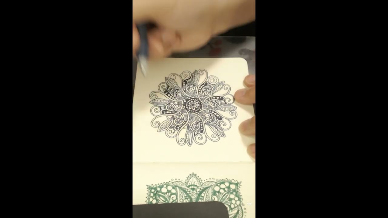 ボールペン1本で描く曼荼羅アート01｜シンプルで癒されるアート