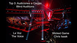 Top 3 Audiciones A Ciegas "Wicked Game" de la Voz - Top 3 "Wicked Game" Blind Auditions of The Voice screenshot 2