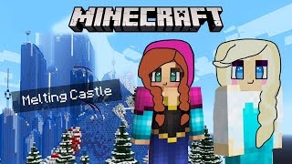 MINECRAFT but I Turn into Elsa and Anna from Frozen
