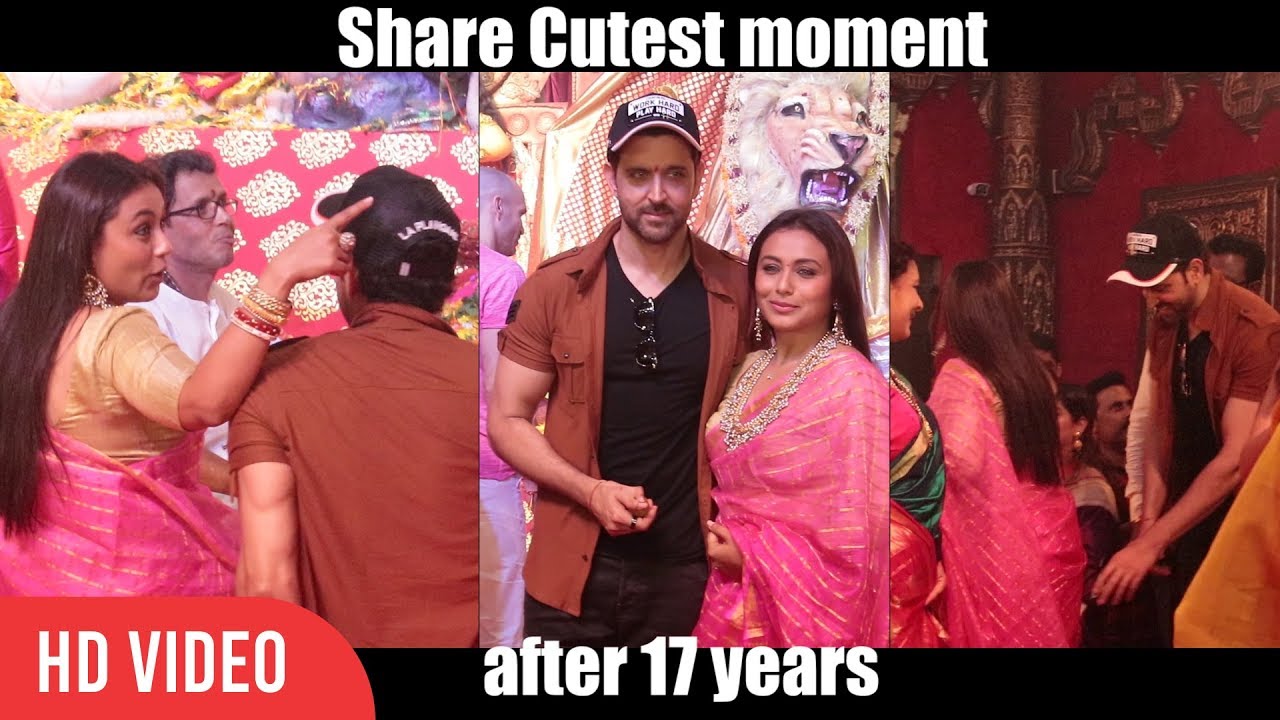 Hrithik Roshan and Rani Mukerji Together Share Cutest Moment after 17 Years at Durga Pooja 2019