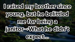 I raised my brother since young, but he belittled me for being a janitor→What he didn't expect...