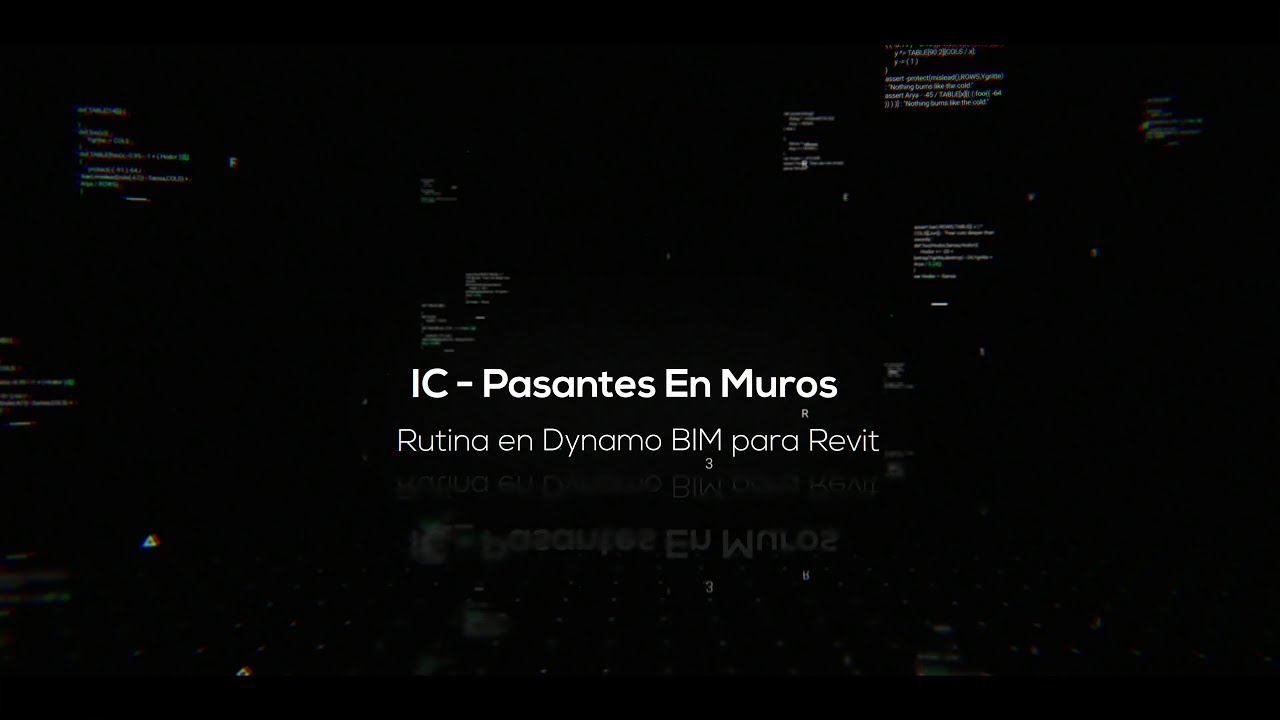 DevBIM N03 | Dynamo BIM para Revit | IC - Pasantes En Muros - YouTube