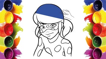 How to Color Miraculous Ladybug | Easy Marker Coloring Tutorial | MINI ARTISTS WORLD