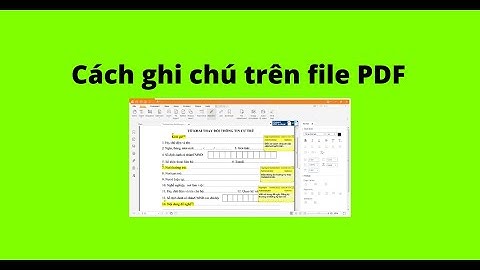 Hướng dẫn ghi chú trên file pdf