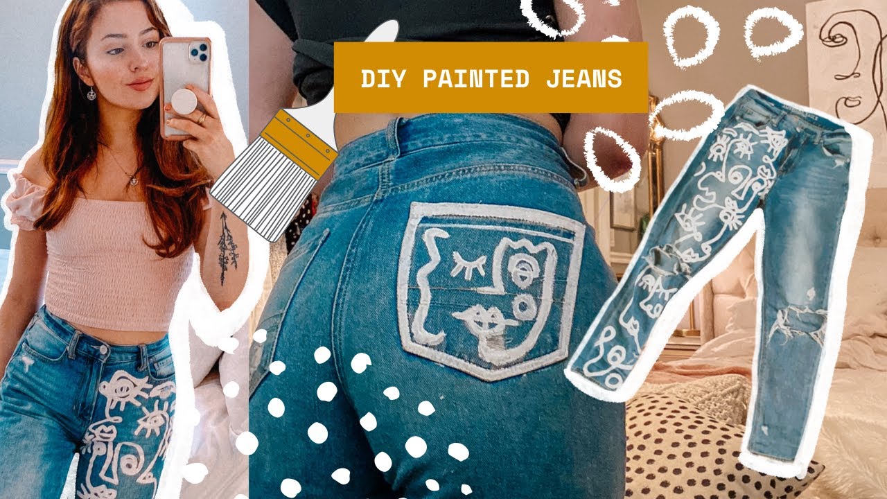 DIY Painted Jeans Tutorial! -