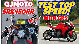 #1085 TOP SPEED QJMOTO SRK450RR WITH GPS! MELEDAK!!!!