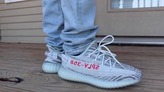2017 BLUE TINT ADIDAS YEEZY BOOST 350 V2 ON FOOT LOOK!!! (The Authentic  Ones)| FIRST LOOK - YouTube
