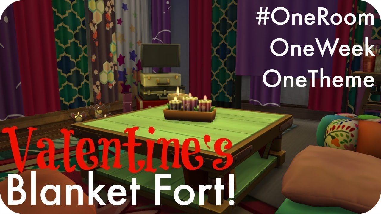 Cozy Valentine's Blanket Fort Sims 4 Build Challenge YouTube