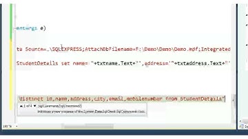 Update data from SQL database in C#.Net Windows application . Part - 2