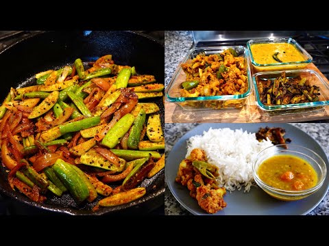Tindora Sabzi, Potato Cauliflower Curry  Carrot Dal  Cooking Vlog