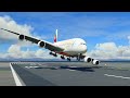 Impossible landing dangerous landing airbus a380 at san fransisco international airport