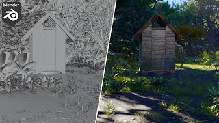 Forest scene | test render | Blender 2.91