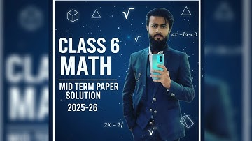Class 6th Maths QP solution mid-term 2025-26 / Evening Shift / #cbse