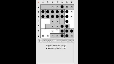Grey is Odd - Today grids. Solution level 2 7X7 dated 07-27-2024 #logicpuzzles #logicgames  #games