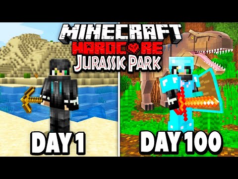 I Survived 100 Days in Jurassic Park on Minecraft.. Here's What Happened..