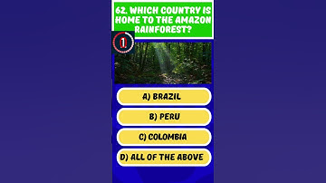 Which country is home to the Amazon rainforest? #facts #geography #education #generalknowledge