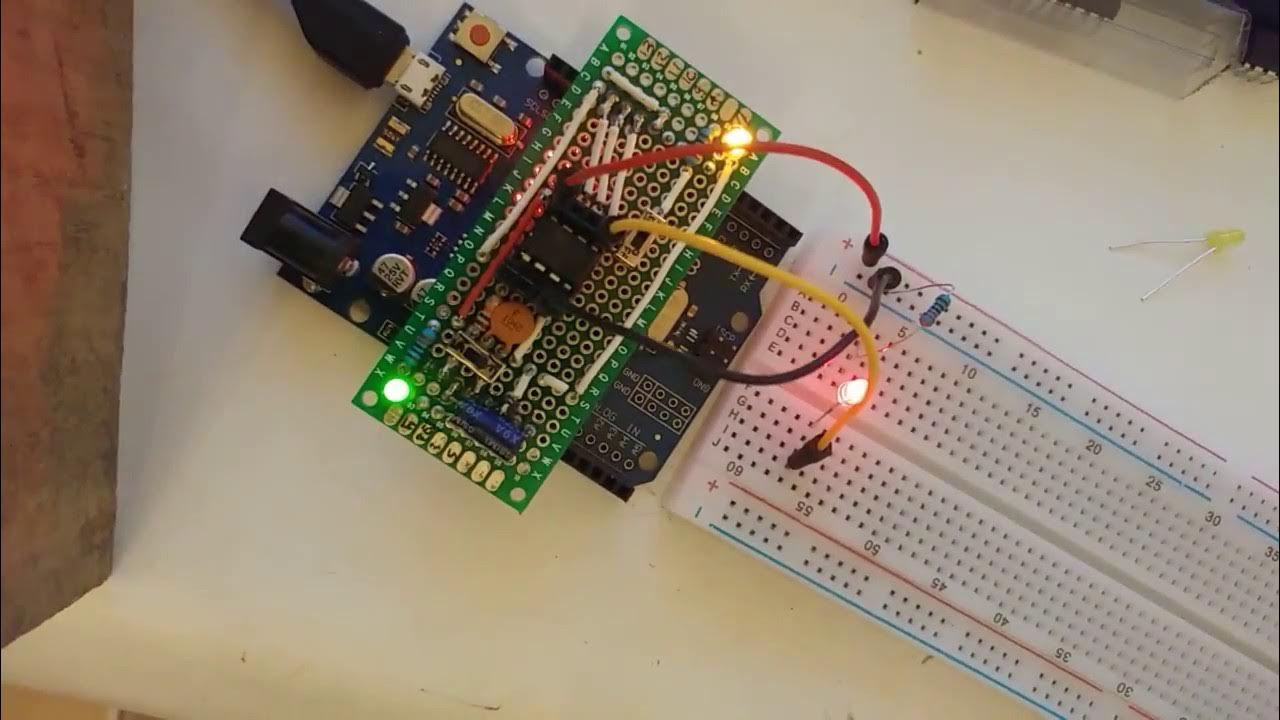Development Programmer Board for ATtiny: without test led - YouTube