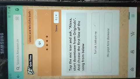 Amazon quiz/Listen and Win Echo buds Quiz