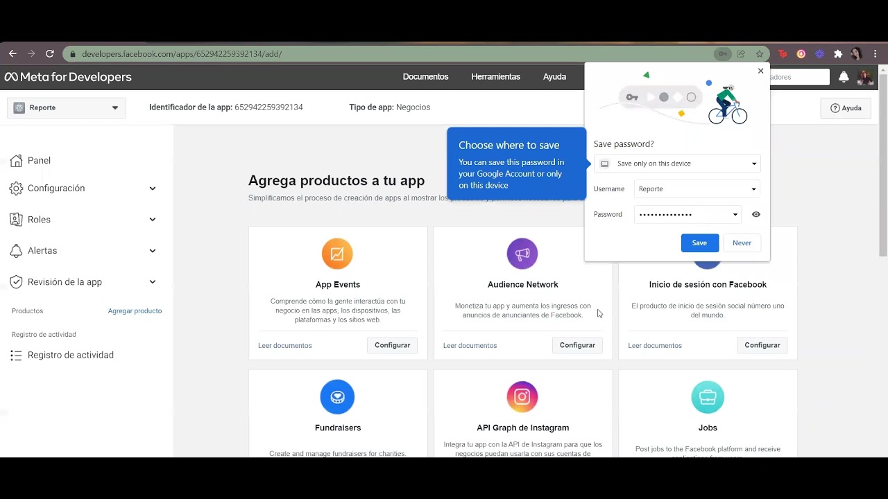 Obtener token API Marketing Facebook