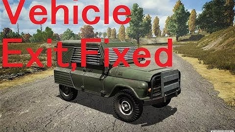 Pubg Mobile Vehicle/Car exit not working, FIX.