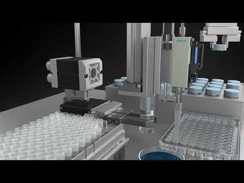 在同一工作空间对小瓶进行除盖和移液