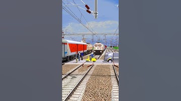 TRAINS CROSSING UNMANNED LEVEL CROSSING 😱 #train