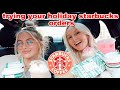 trying our subscribers holiday starbucks drinks