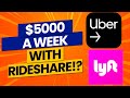 Can Lyft And Uber Drivers Make $5000 IN A WEEK?!