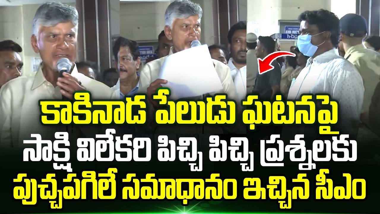 Cm Chandrababu Warning to Sakshi Tv Reporter Fake News About Kakinada Vetlapalem Fire Incident | TT