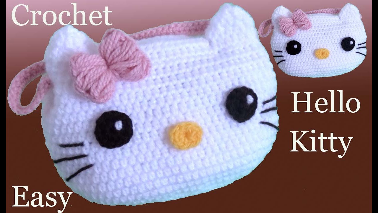 Cute Crochet Hello Kitty Backpack Tutorial - MyFavoritePatterns