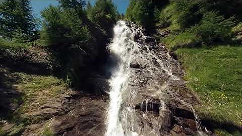 Waterfall drone crash