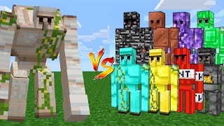 OP Mutant golem Vs every EXTRA GOLEMS in Minecraft