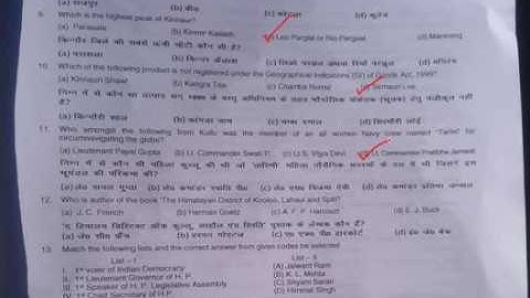 HPPSC ALLIED SERVICES QUESTION ANSWER HELD ON 09-02-2020