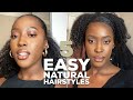 5 WAYS TO STYLE YOUR NATURAL HAIR WASH N GO | YAA YAA