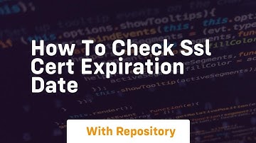 How to check ssl cert expiration date