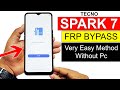 Tecno SPARK 7 Google/FRP Bypass 2022 | Android 11 (New Method Without PC)