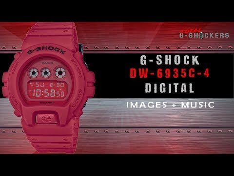 Casio G-Shock DW6935C-4 Red Out Digital Watch | Music \u0026 HD Images Only