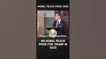 #FirstpostNews: Nobel Committee Responds to Trump’s Peace Prize Claims