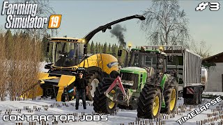 Feeding animals & harvesting poplar w/ @kedex | Contractor Jobs | Farming Simulator 19 | Episode 3