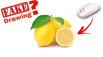 How to draw a lemon | Hyper Realistic 3D Lemon Drawing Tutorial | How To Draw Lemon in MS Paint