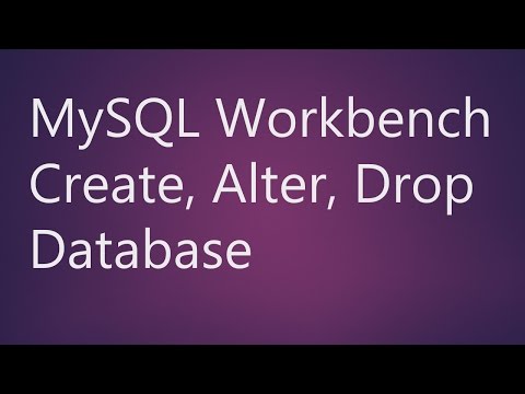mysql workbench create alter drop database