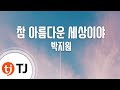 TJ노래방 참아름다운세상이야 박지원 TJ Karaoke TJ노래방 참아름다운세상이야 박지원 TJ Karaoke